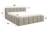 A diagram of a bed with dimensions indicated by lines and numbers. Produktbild-Vorschau