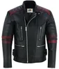 Motorradjacke Retro Vintag Oldschool Lederjacke, Produktbild-Vorschau 2