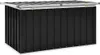 A black outdoor storage box with a silver lid. Podgląd zdjęcia produktu