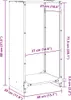 vidaXL Houtopslagrek zwart, 40x30x80 cm, van verzinkt staal Productafbeelding-voorbeeld 8