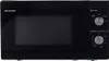 A black Sharp microwave oven is shown from the front against a white background. Voir les images du produit