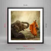 Gerahmtes Poster - Schwarzer Rahmen - Elefant Mönch Produktbild-Vorschau 5