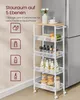 VASAGLE, vozík na kolieskach, úzky kuchynský vozík s 5 Náhľad obrázku produktu 5