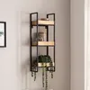Półka ścienna 27x77x18 cm mango lite drewno / metal półka Podgląd zdjęcia produktu 1