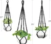 Mkouo 3er Set Makramee Blumenampel Pflanzenhänger Innen Produktbild-Vorschau 6