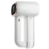 A white rechargeable lint remover with a rose gold accent and a digital display. Produktbild-Vorschau