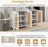 Flieks Kommode Wohnzimmerschrank mit Rattantür, Sideboard Produktbild-Vorschau 5