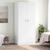 vidaXL Szafa biała 90x52x200 cm materiał drewnopochodny Podgląd zdjęcia produktu 2