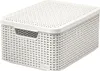 Panier Curver STYLE2 LID M, creme, avec couvercle, 42x29x19 Voir les images du produit 1