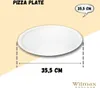 Piatto da pizza Wilmax in porcellana, 35,5 cm, bianco Anteprima dell’immagine prodotto 3