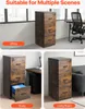 SucceBuy Armoire à dossiers avec 3 tiroirs et serrure pour Voir les images du produit 6