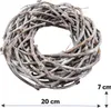 Couronne de vigne blanchie à la chaux en 20 cm pour le Voir les images du produit 2