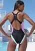 LASCANA ACTIVE Badeanzug schwarz-rosa Größe 42 Produktbild-Vorschau 3