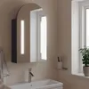 A bathroom vanity with a sink, faucet, and a mirrored cabinet with LED lighting. Produktbild-Vorschau