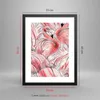 Gerahmtes Poster - Schwarzer Rahmen - Flamingo Pink Exotik Produktbild-Vorschau 5