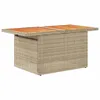 9-tlg. Garten-Sofagarnitur mit Kissen Beige Poly Rattan Produktbild-Vorschau 6