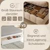 A split image showing two different bed storage solutions. The top half shows a bed with a large, divided storage compartment underneath, while the bottom half shows a bed with drawers. Náhľad obrázku produktu