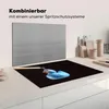 KitchenYeah© Herdabdeckplatte Blaue Bade-Ente auf schwarzem Produktbild-Vorschau 3