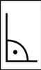 A diagram of an angle with a dot inside. Voir les images du produit