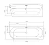 Eckbadewanne Porto 170x75x56 cm Produktbild-Vorschau 19