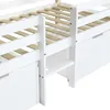 Merax detská drevená posteľ 90x200 cm so strieškou a Náhľad obrázku produktu 8