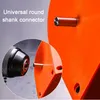 A close-up view of a drill bit connector and an orange attachment, with text overlay. Podgląd zdjęcia produktu