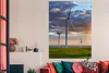 MuchoWow® Poster Die Sonne scheint auf mehrere Windmühlen Produktbild-Vorschau 4