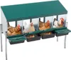 Hühnernistkasten mit 4 Nistfächern und Beinen Grün Metall Produktbild-Vorschau 8