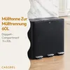 CASABEL Dreifach-Küchenabfalleimer 3x20L, 3 Pedale, Produktbild-Vorschau 1