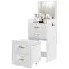 HOMCOM 3 in 1 Schminktisch mit Hocker, Kosmetiktisch mit Produktbild-Vorschau 1
