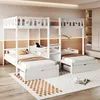Merax Etagenbett Dreifach-Hochbett 140x220 & 90x200 cm, Produktbild-Vorschau 2