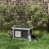 PawHut Katzenhaus Outdoor Katzenhöhle aus Holz, mit Produktbild-Vorschau 2