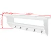 vidaXL Portemanteau MDF Blanc Style Baroque - Patères & Voir les images du produit 12