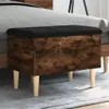 Design Möbel Sitzbank mit Stauraum Räuchereiche 62x42x46 cm Produktbild-Vorschau 1