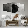 Bild auf Leinwand - Leinwandbild - 5 Teile - Tanz Schwarz Produktbild-Vorschau 6