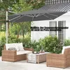 COSTWAY slunečník obdélníkový 300x300cm, velký konzolový Náhled obrázku produktu 2