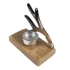 Clayre & Eef Teelichthalter 13 cm Braun Holz Geweih Produktbild-Vorschau 2