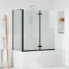 vidaXL Paroi de douche noire 120 x 68 x 130 cm Voir les images du produit 2