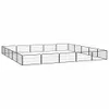 vidaXL 20-tlg. Hundelaufstall Schwarz 100x50cm Stahl Produktbild-Vorschau 1