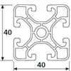 Aluprofil 40x40 AlClipTec Sparpaket 8 x 2000 mm Nut 8 Produktbild-Vorschau 3