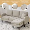 Merax L-Form Ecksofa mit Chaiselongue, 3-Sitzer Sofa mit Produktbild-Vorschau 13