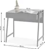 A diagram of a desk with dimensions indicated. Anteprima dell’immagine prodotto