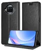 A black flip-style phone case is shown, with the phone inside and the case open. Podgląd zdjęcia produktu