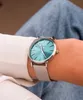 Praha Damenuhr mit Tiffanyblauem Sonnenschliff-Zifferblatt Produktbild-Vorschau 3