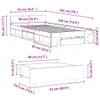 VidaXL 3280784, Schwarz, 93 cm, 193 cm, 45 cm, 900 x 1900 Produktbild-Vorschau 7