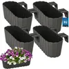 KOTARBAU® Lot de 4 Jardinière Extérieur Pot de Fleur PVC Voir les images du produit 1