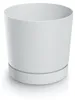 Blumentopf mit Untersetzer weiß TUBO P DPOP240-S449 Produktbild-Vorschau 1