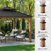 A gazebo in a backyard setting with outdoor furniture. Produktbild-Vorschau