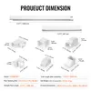 A collage of product dimensions and components for an air conditioning line-set cover. Anteprima dell’immagine prodotto