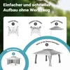 Gazebo pieghevole Wiltec con zanzariera 4 x 4 m grigio Anteprima dell’immagine prodotto 3
